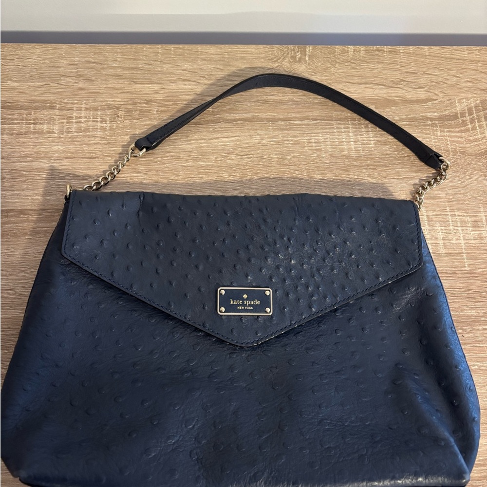 Kate Spade Navy Textured Shoulder Bag